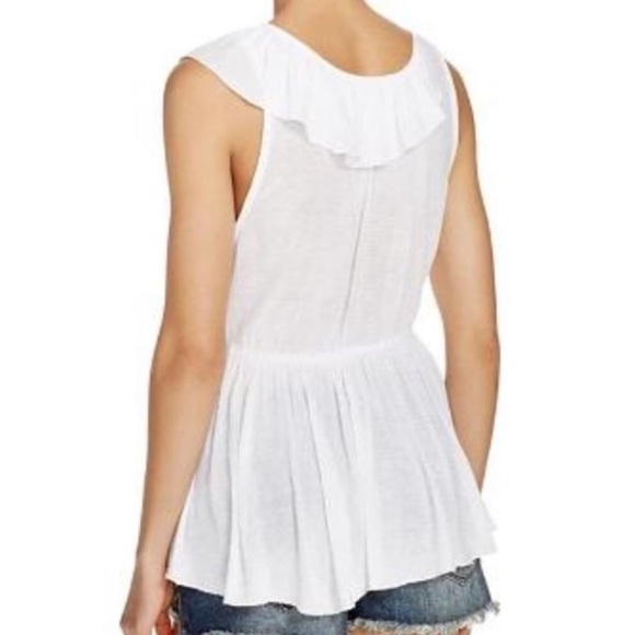 Free People Float Away Faux Wrap Ruffle Tank Top - Picture 2 of 12
